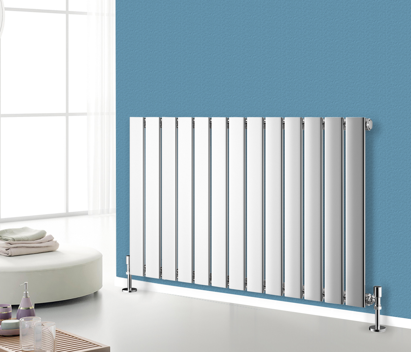 Horizontal Designer Flat Panel Radiator Bathroom Central Heating Rads