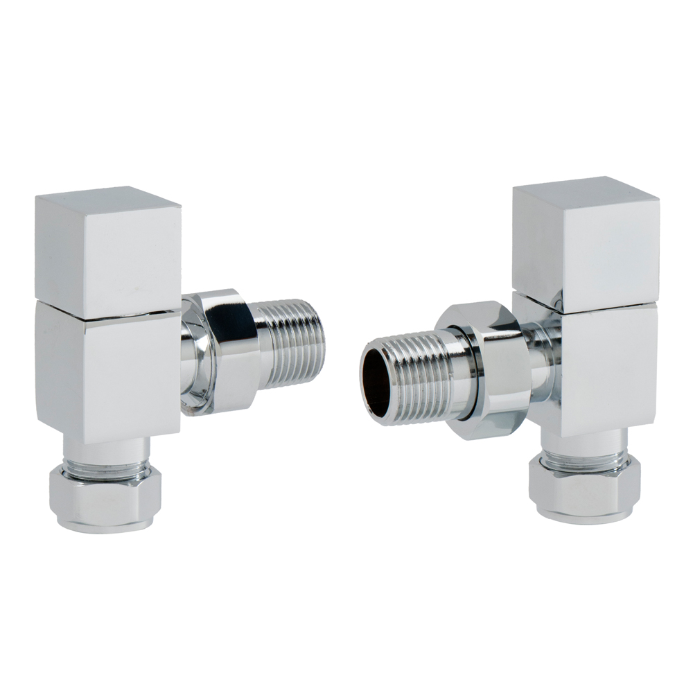 Tall Vertical Flat Panel Column Bathroom Designer Radiators With Angled Valves