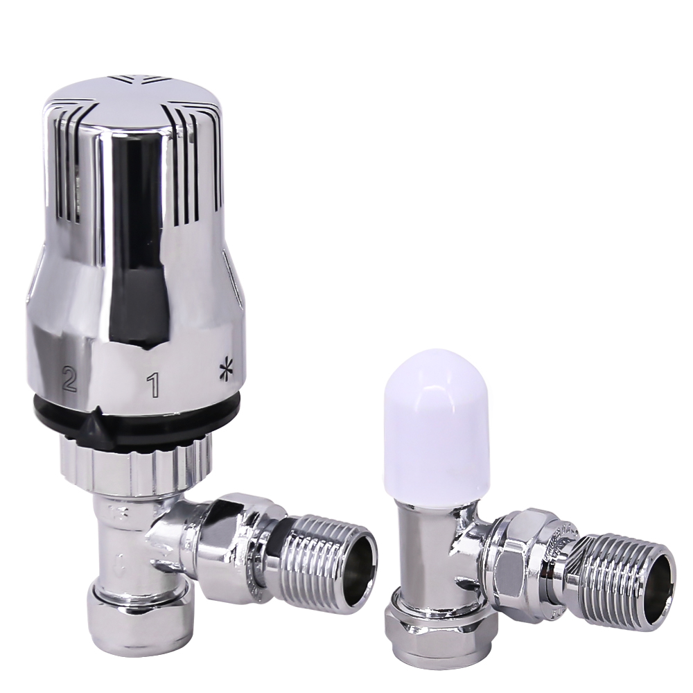 Thermostatic Manual Radiator Tower Rail Straight Angled Valves ...