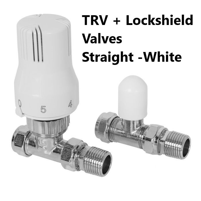 Thermostatic TRV Manual Lockshield Radiator Valves Angled/Straight ...