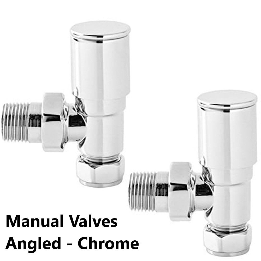 Thermostatic TRV Manual Lockshield Radiator Valves Angled/Straight/Corner Pair