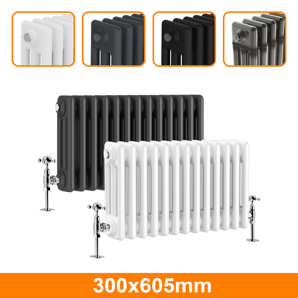 Horizontal Traditional 2 3 4 Column Designer Radiator Cast Iron Style ...