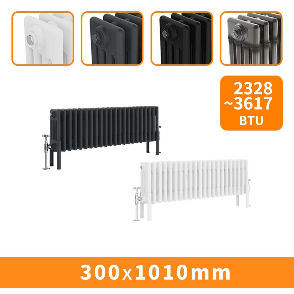 Horizontal Traditional 2 3 4 Column Designer Radiator Cast Iron Style ...