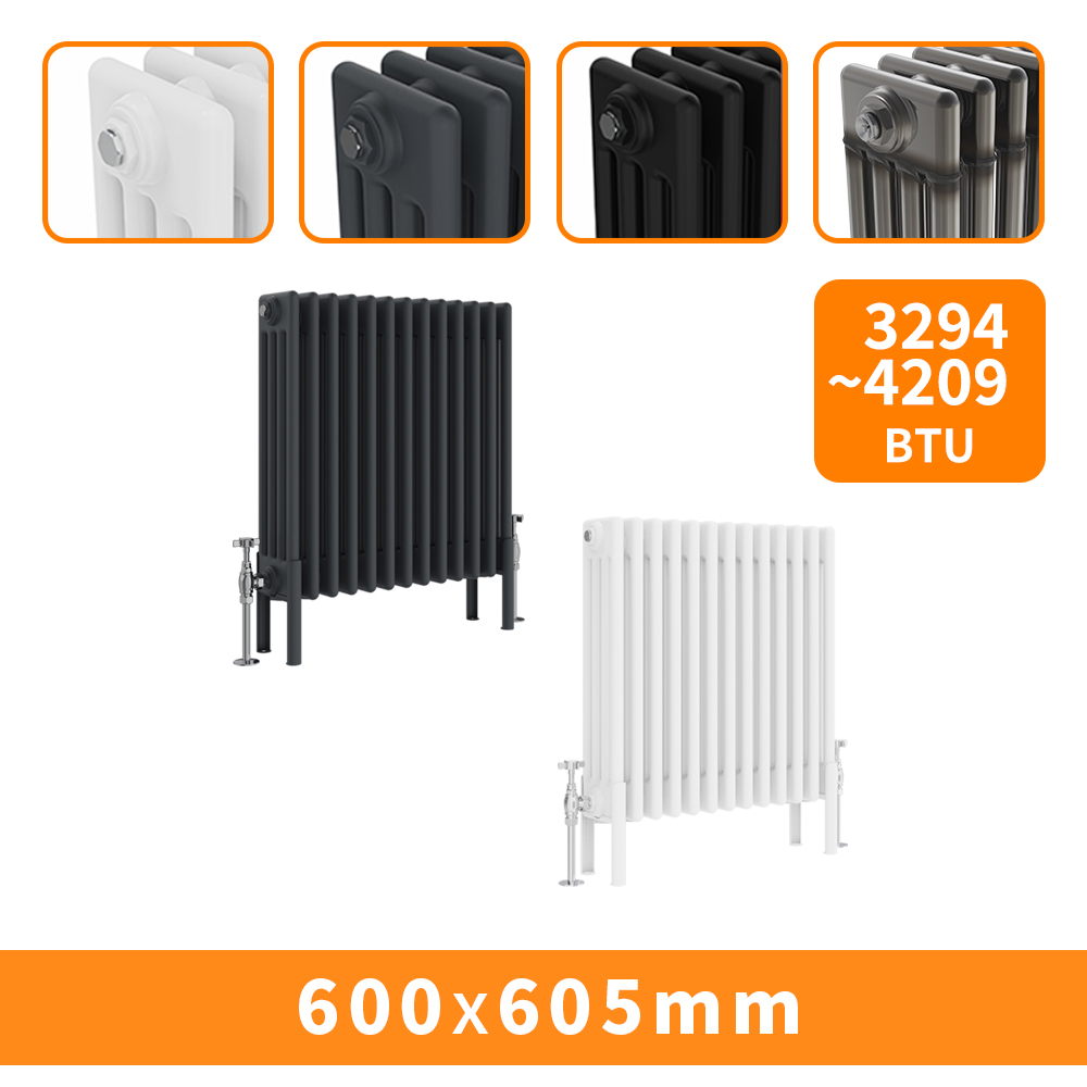 Horizontal Traditional 2 3 4 Column Designer Radiator Cast Iron Style Rads UK