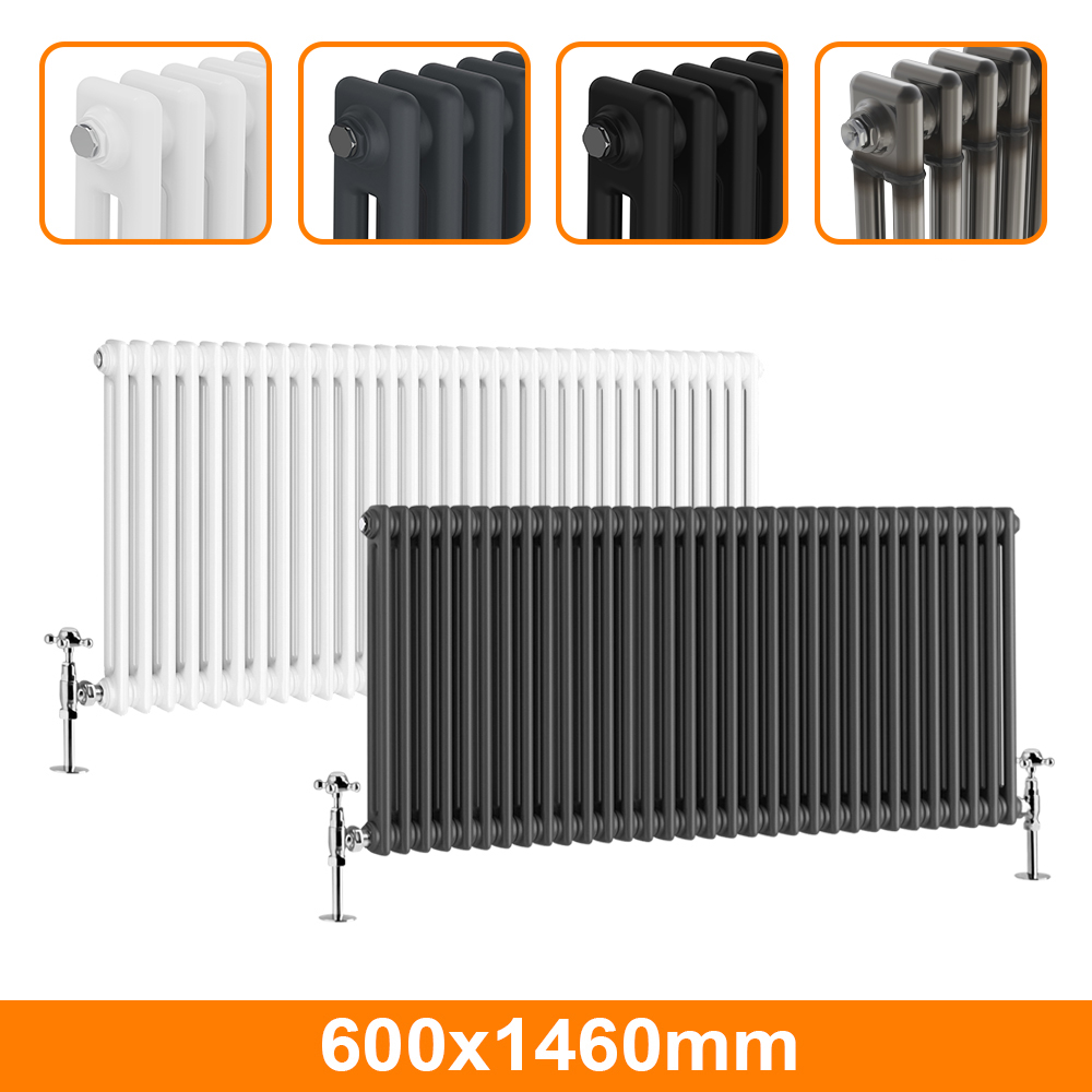 Horizontal Traditional 2 3 4 Column Designer Radiator Cast Iron Style ...