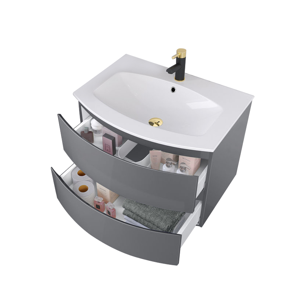 700 1000mm Bathroom Vanity Unit Basin Sink 2 Door Wall Hung Storage