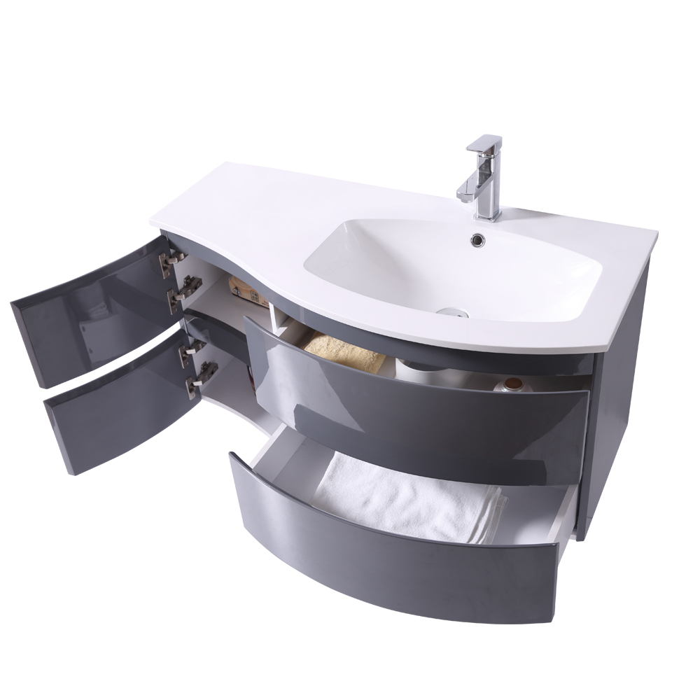 700 1000mm Bathroom Vanity Unit Basin Sink 2 Door Wall Hung Storage