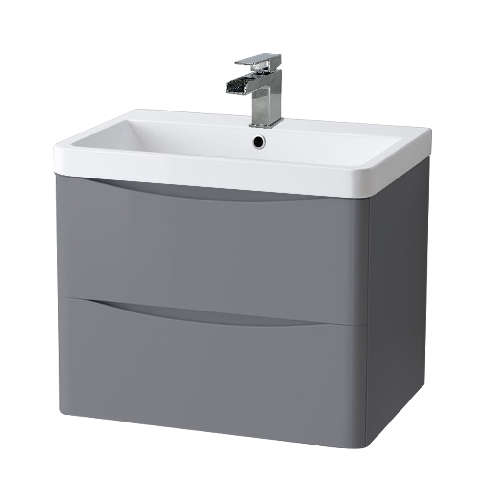 600mm 800mm Bathroom Vanity Unit Basin Sink 2 Drawers ...