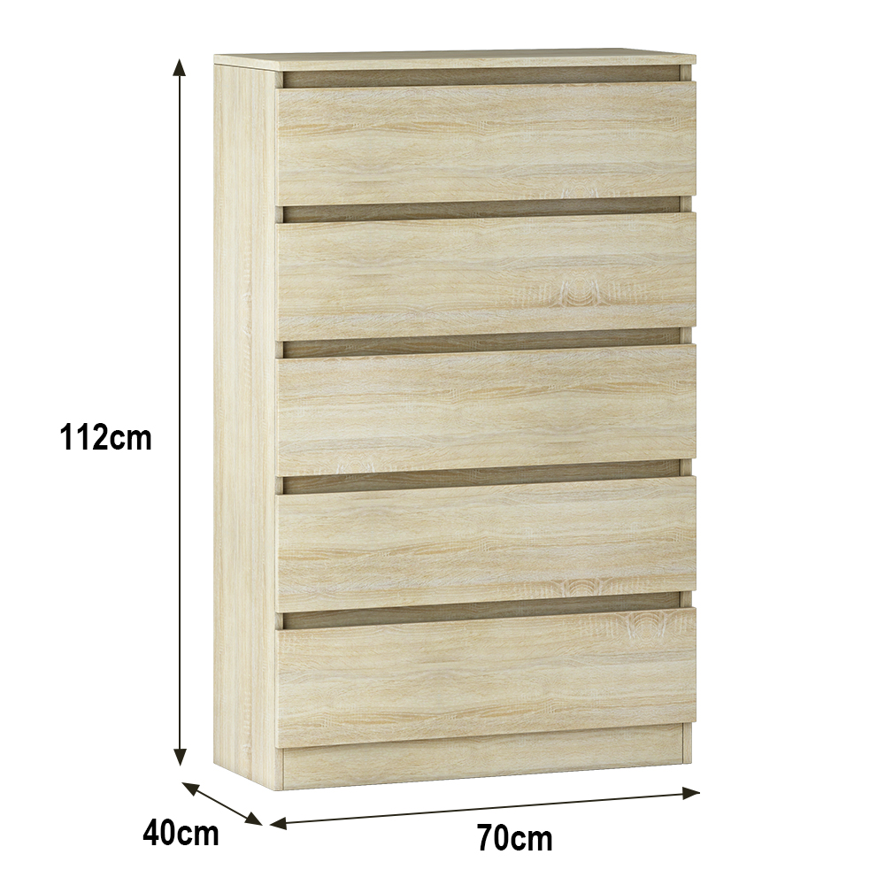 2 3 4 5 6 8 Drawer Oak Chest Of Drawers Bedside Table Cabinet Bedroom Furniture