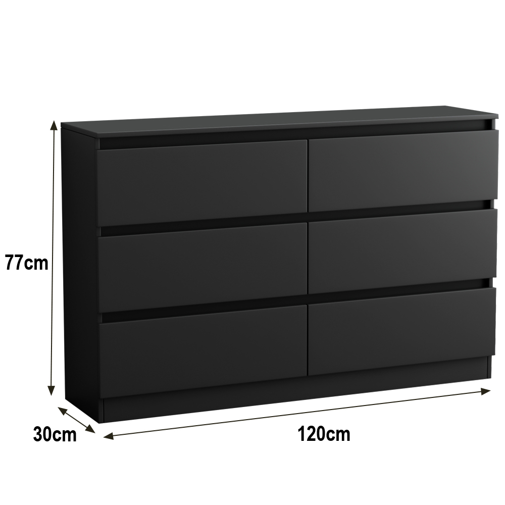 Black Modern Bedside Table Cabinet Chest of Drawers 2 3 4 5 6 8 Drawer Bedroom