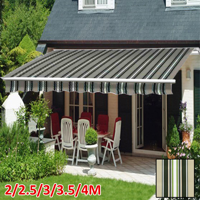 2 5 3 4m Awning Canopy Outdoor, Retractable Sun Awnings For Patio