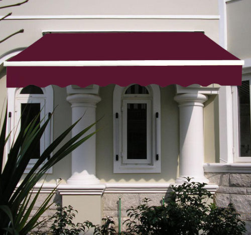 2.5 x 2m Manual Awning Canopy Garden Patio Sun Shade Shelter Retractable