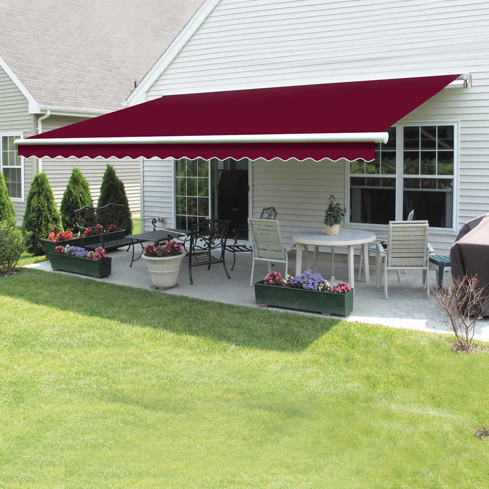 2.5 x 2m Manual Awning Canopy Garden Patio Sun Shade ...