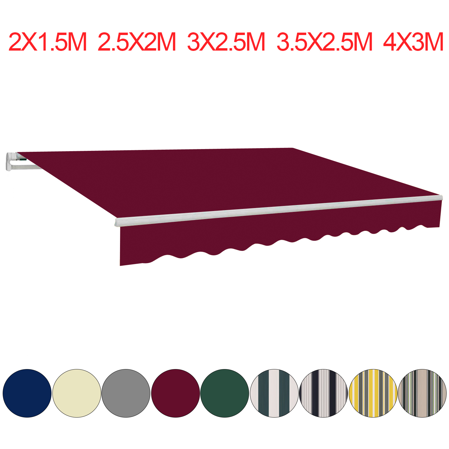 Garden Patio Awning Canopy Sun Shade Shelter Replacement Fabric Greenbay New