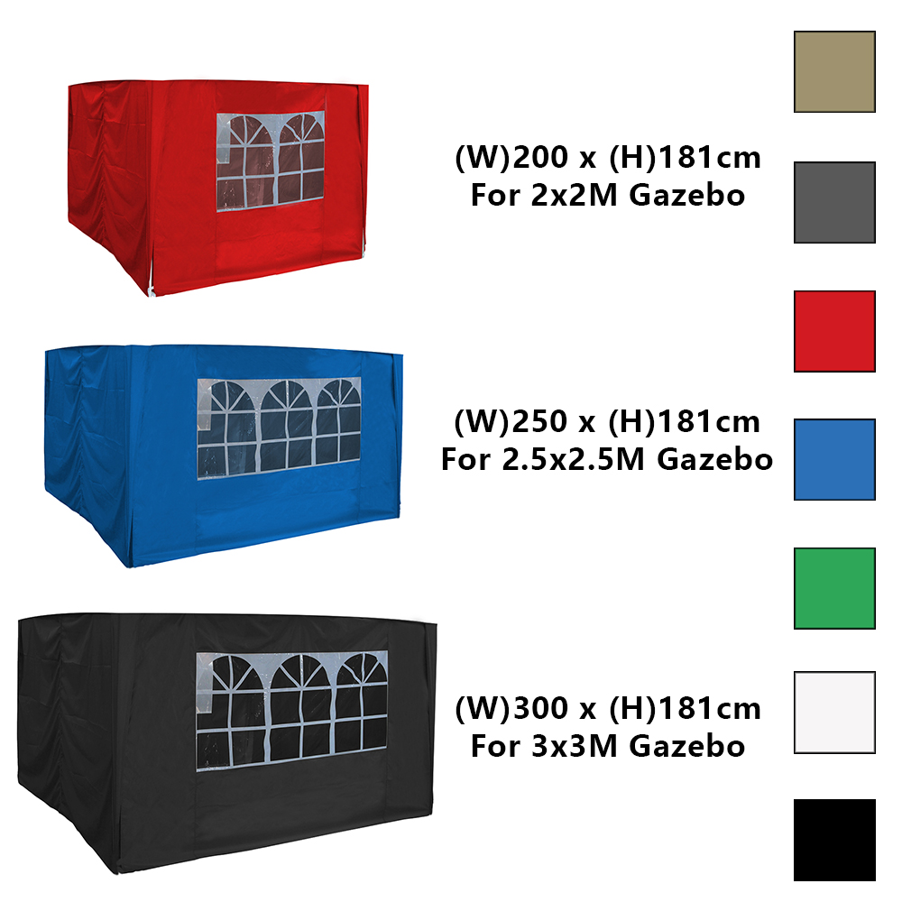 Outdoor Pop Up Gazebo Garden Marquee Tent Top Cover Side Panels Sand Bags Frame