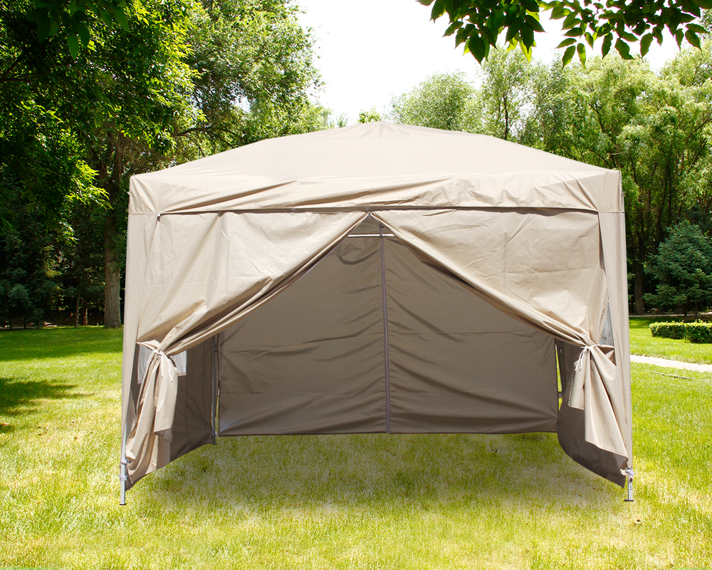 Garden Pop Up Gazebo Marquee Party Tent Wedding Canopy With Silver Layer 5 Sizes