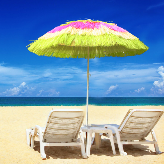 Patio Garden Beach Hawaiian Parasol Sunshade Sun Umbrella Tilting Greenbay