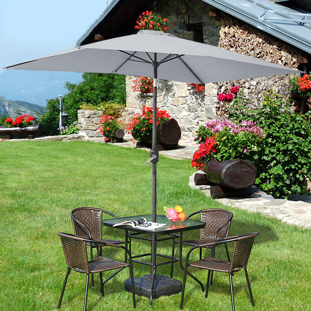 outdoor wind up umbrella