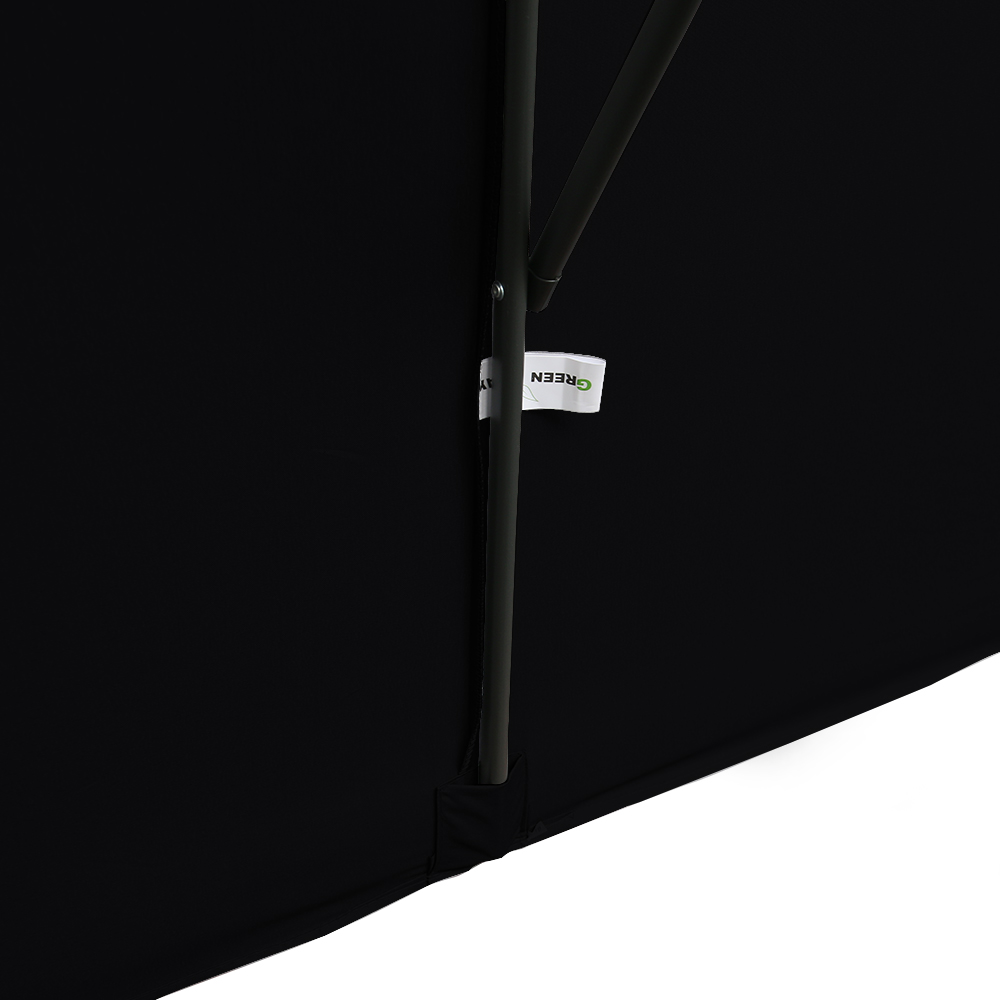 Black Greenbay 2x3m Patio Outdoor Umbrella Wind up Garden Parasol Sun Shade Aluminium Crank Tilt Mechanism