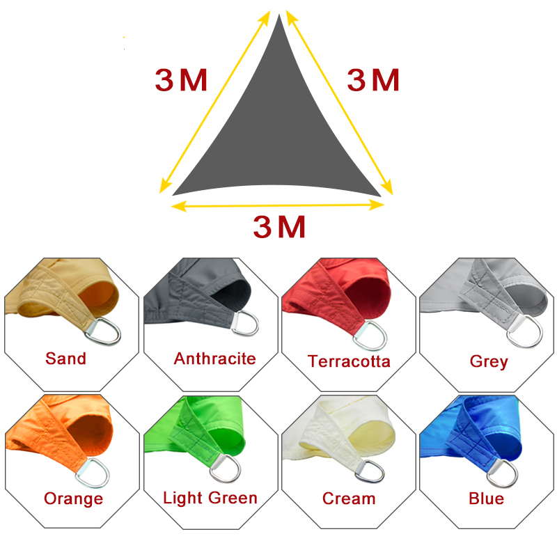 Outdoor Shade Sail Patio Suncreen Awning Garden Sun Canopy 98% UV Block New