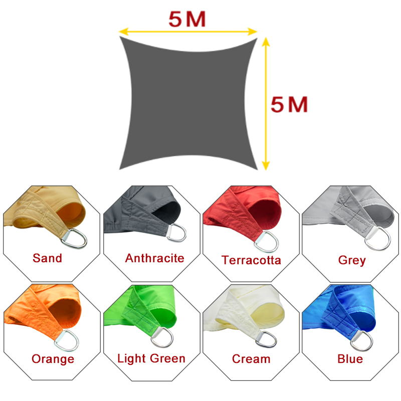 Outdoor Shade Sail Patio Suncreen Awning Garden Sun Canopy 98% UV Block New