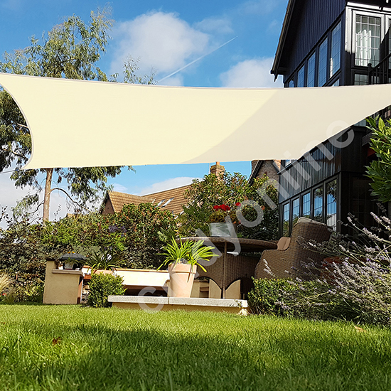 Patio Sun Shade Sail Greenbay Gazebo Party Sunscreen Canopy Triangle 98% protezione UV Crema misura 3 giardino 
