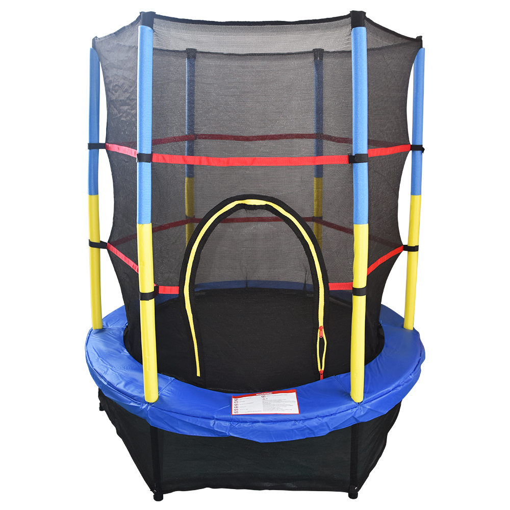 4.5FT 55" Junior Trampoline With Safety Net Enclosure Kids Child Outdoor Toy
