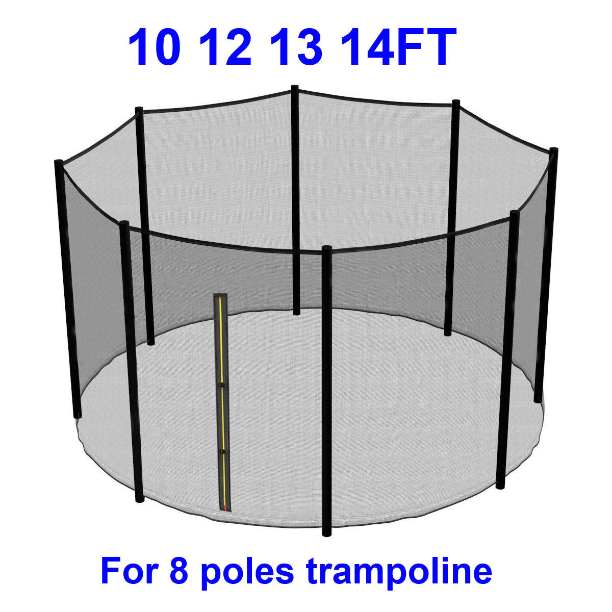 TRAMPOLINE REPLACEMENT SAFETY NET ENCLOSURE SURROUND Outdoor 6 8 10 12