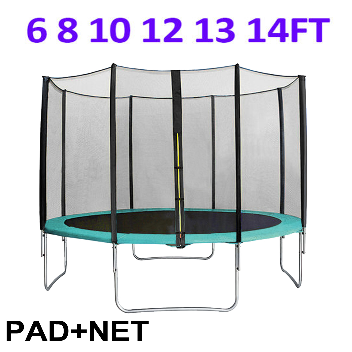 6 8 10 12 13 14 FT Trampoline Spring Cover Pad & Safety Net Replacement