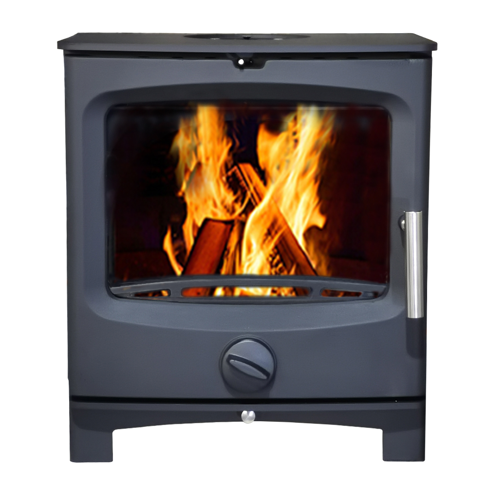 5KW Multifuel Steel Wood Burning Stove Defra Log Burner Woodburner