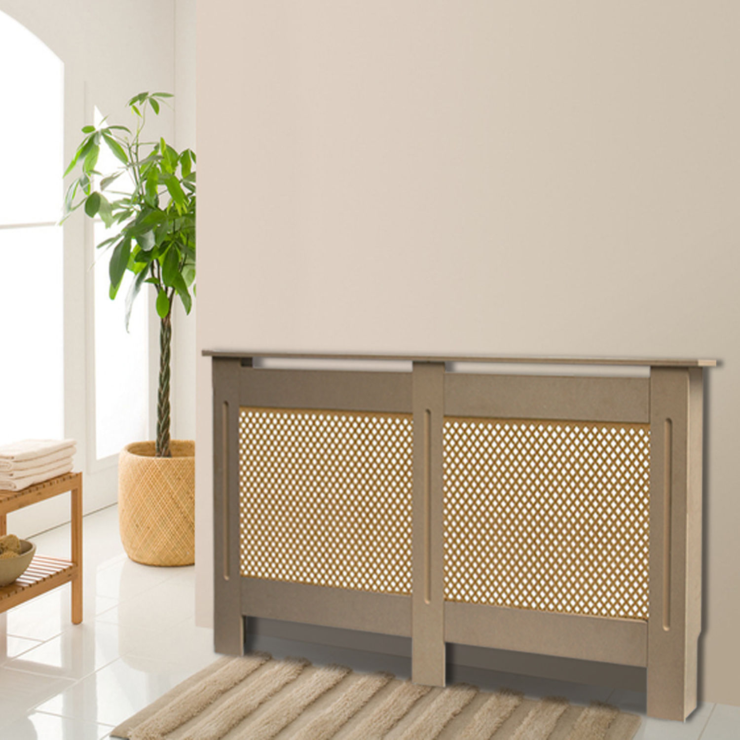 Large UnPainted Radiator Cover Modern MDF Wood Radiator Grill