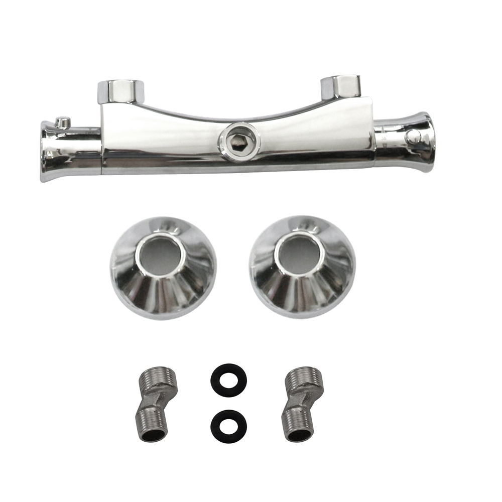 Modern Chrome Round Thermostatic Exposed Bar Mixer Shower Valve Top