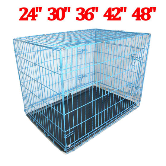 24" 30" 36" 42" 48" Dog Cage Crate Puppy Training Folding Carrier