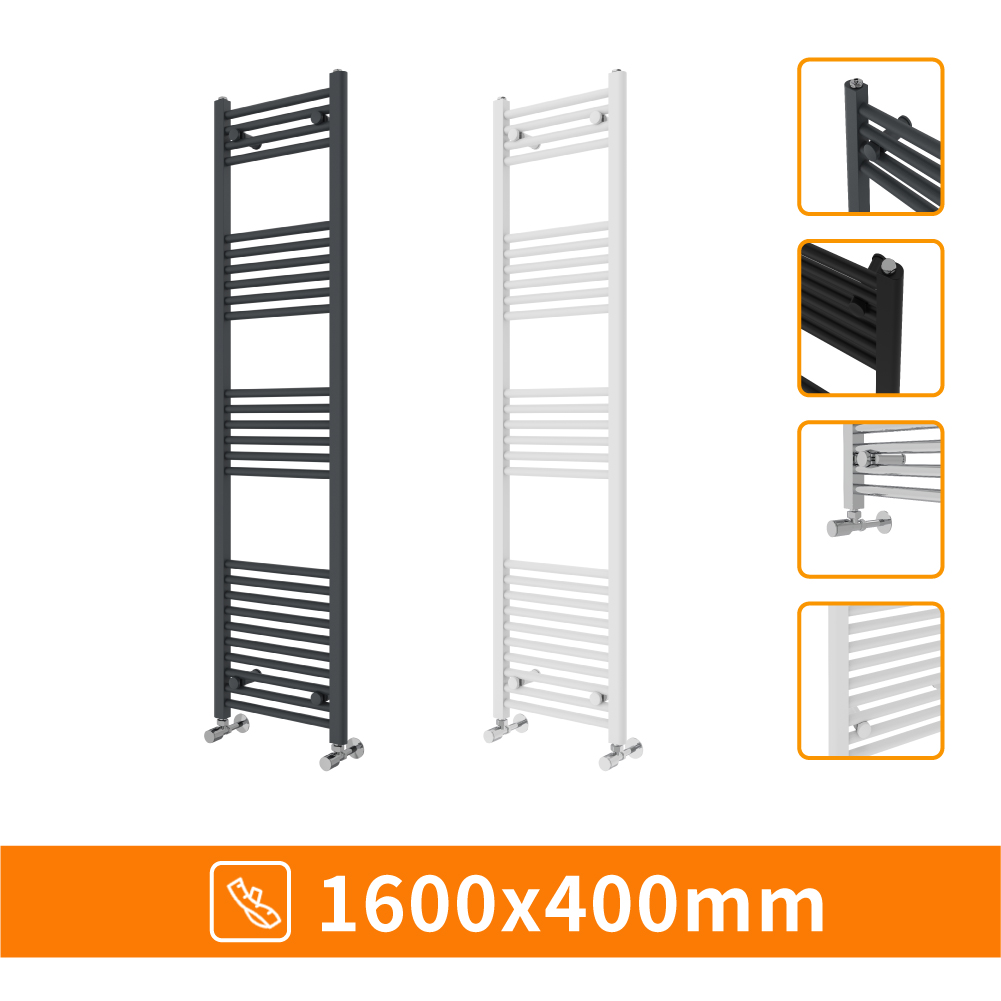Bathroom Heated Towel Rail Radiator Straight Ladder Warmer Heating Rad All Sizes