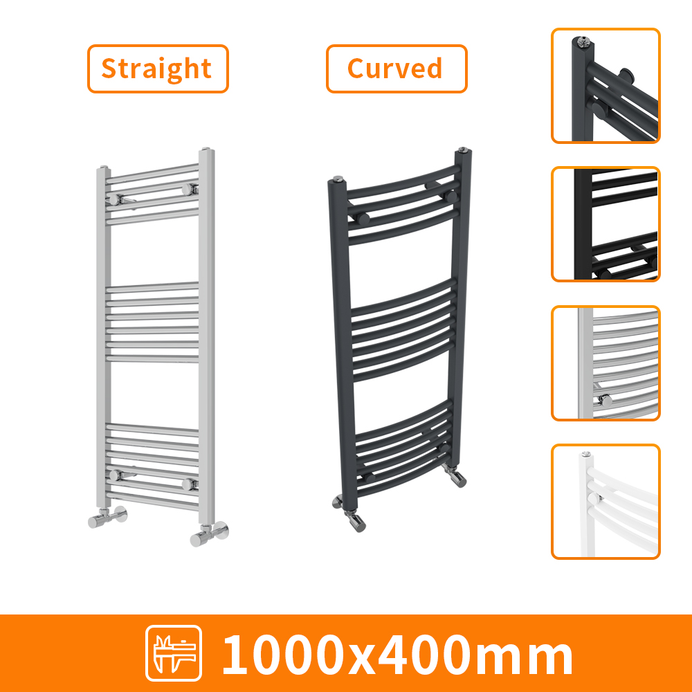 Straight Curved Heated Towel Rail Radiator Bathroom Ladder Warmer Heating Rads