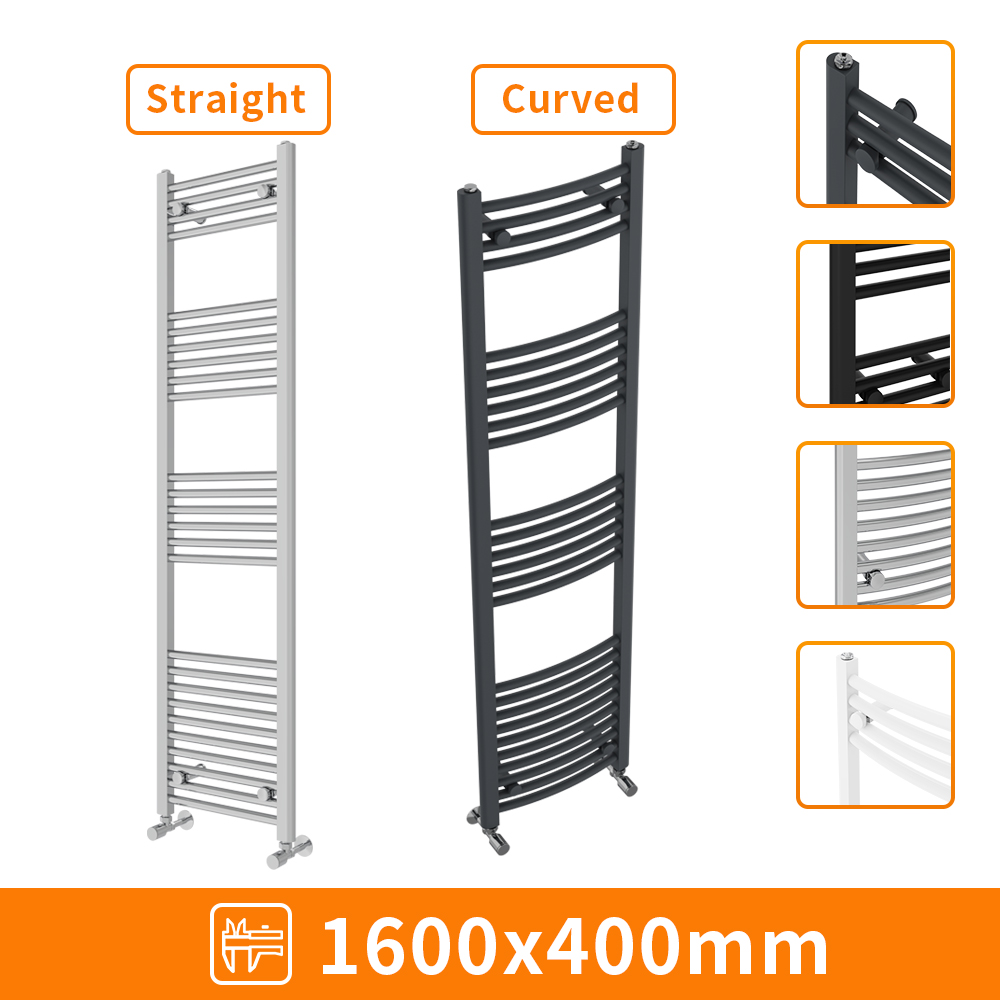 Straight Curved Heated Towel Rail Radiator Bathroom Ladder Warmer Heating Rads