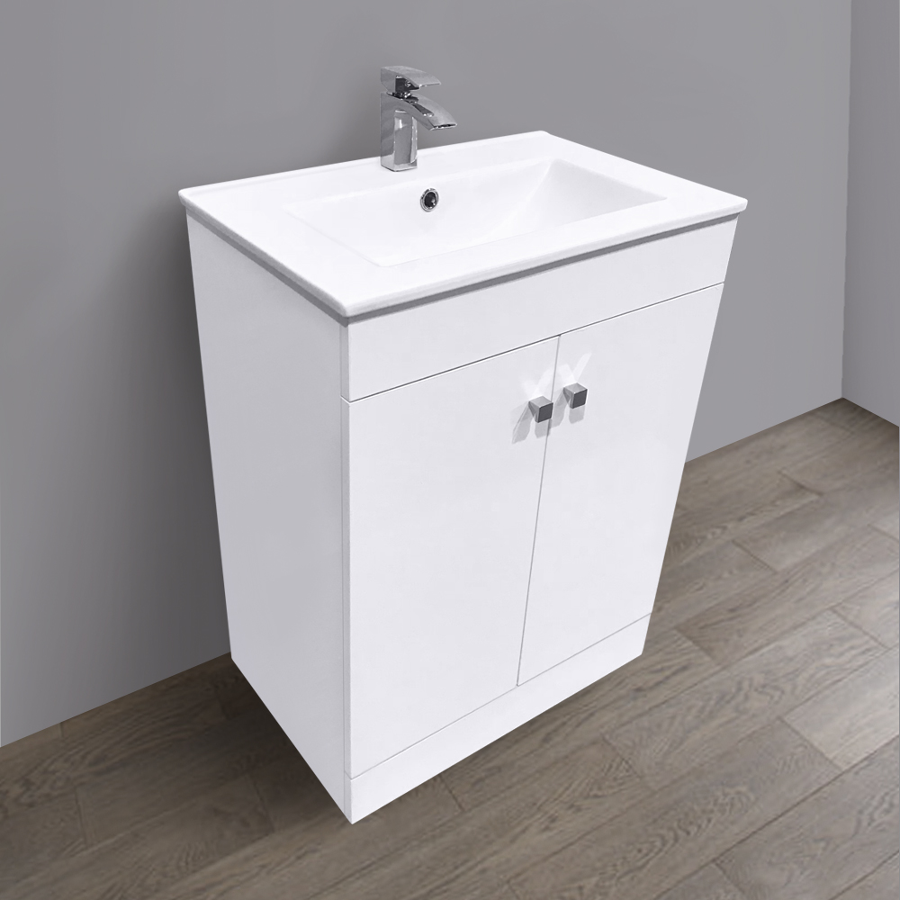 600mm Bathroom Basin Sink Vanity Unit Floor Standing Storage Cabinet ...