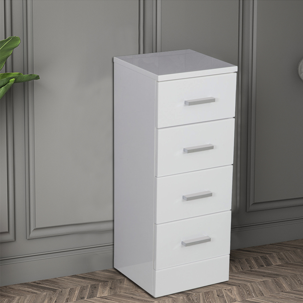 300 x 330mm Bathroom Storage Wooden 4 Drawer Cupboard Unit