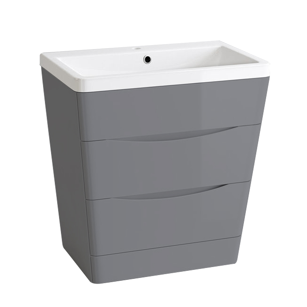 Bathroom Basin Sink Vanity Unit Storage Tall Cabinet Furniture Left ...