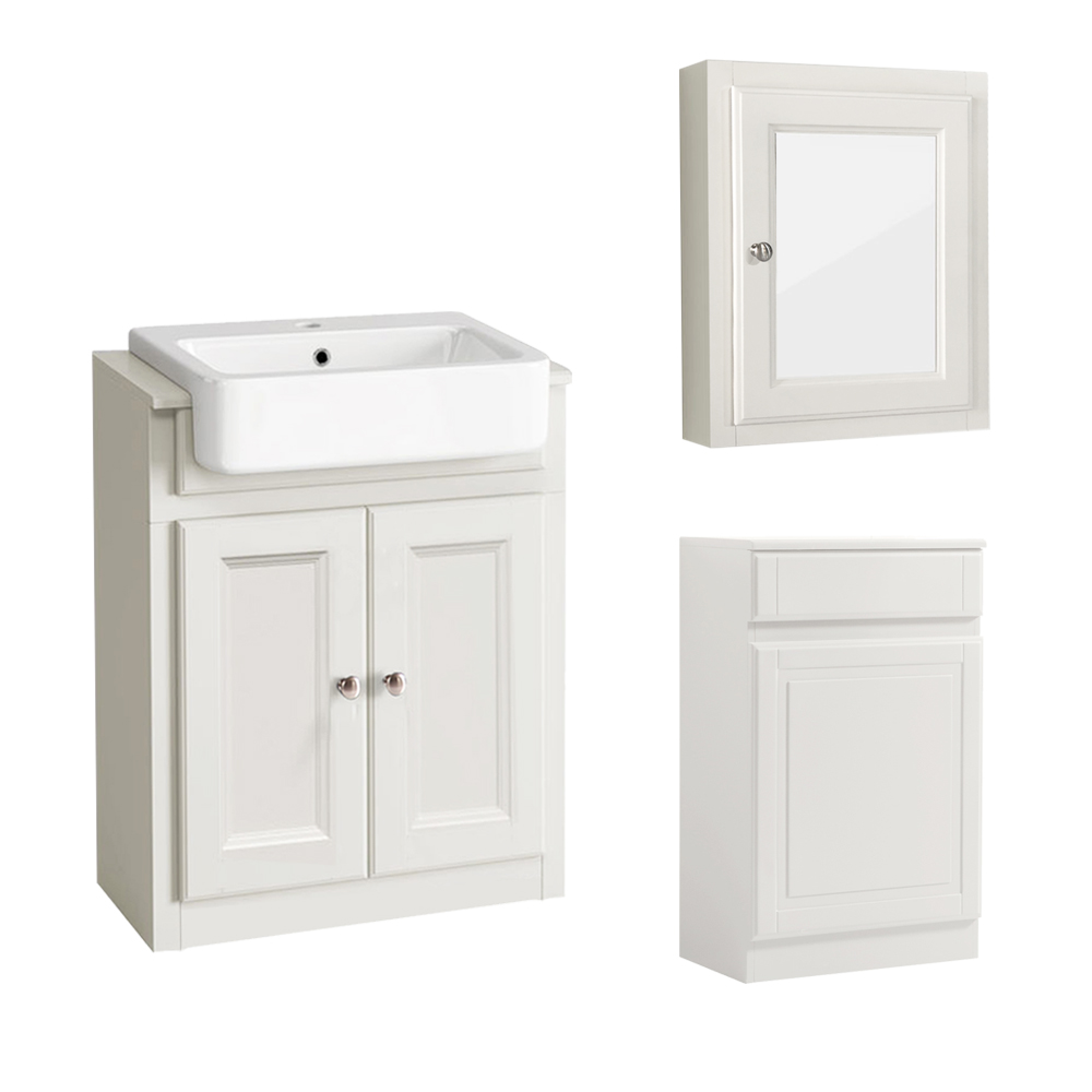 Bathroom Basin Vanity Unit Mirror Cabinet Traditional Furniture