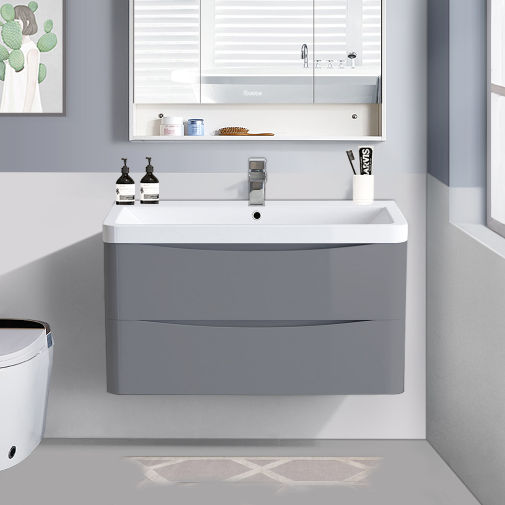 800mm Bathroom Vanity Unit Basin Storage Wall Hung Cabinet Furniture ...