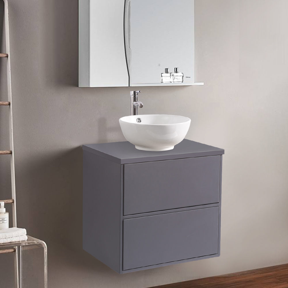 Countertop Basin Vanity Unit Storage Bathroom Wall Hung Cabinet Push To Open Ebay