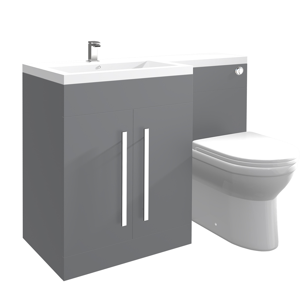 Bathroom Vanity Unit BTW Toilet Suite Basin Sink Cabinet Storage Tall