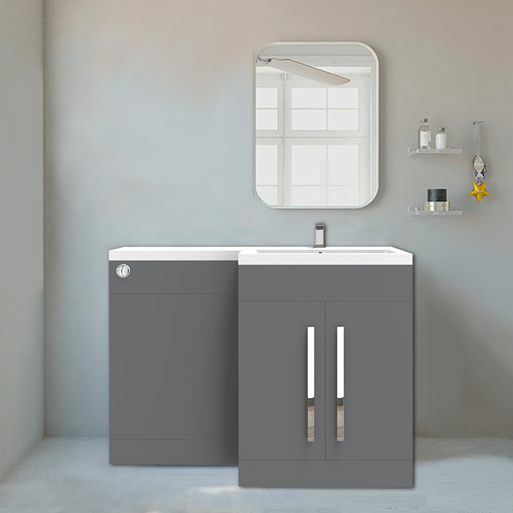 Bathroom Vanity Unit BTW Toilet Suite Basin Sink Cabinet Storage Tall