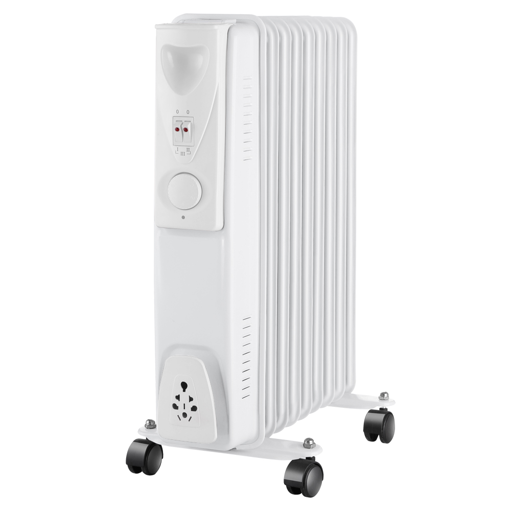 Portable Oil Filled Radiator Electric Convector Heater Thermostat Gloss  White | eBay