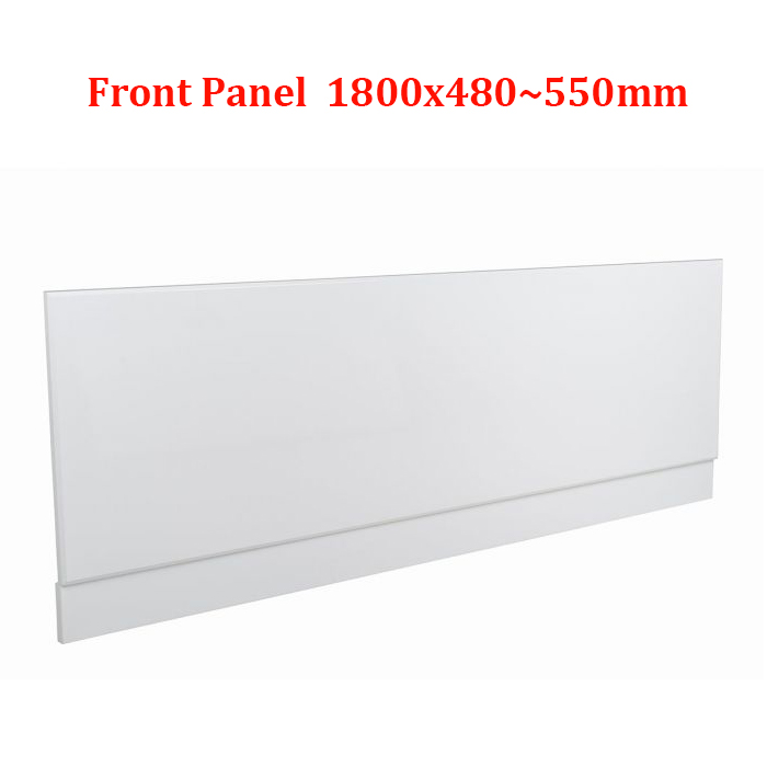 Gloss White Modern Bathroom MDF Wooden Bath Adjustable Front Side End