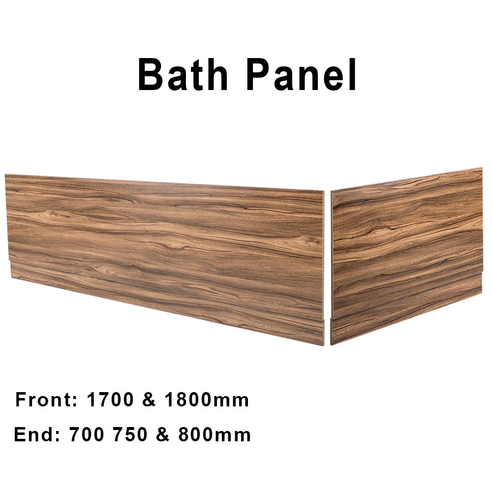 Modern Bathroom MDF Wooden Bath Adjustable Front Side End Wood Panel