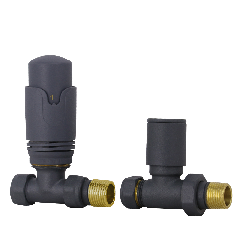 Designer Valves Anthracite Straight 15mm x 1/2" Thermostatic Radiator Twin Pack 7425650193293 eBay