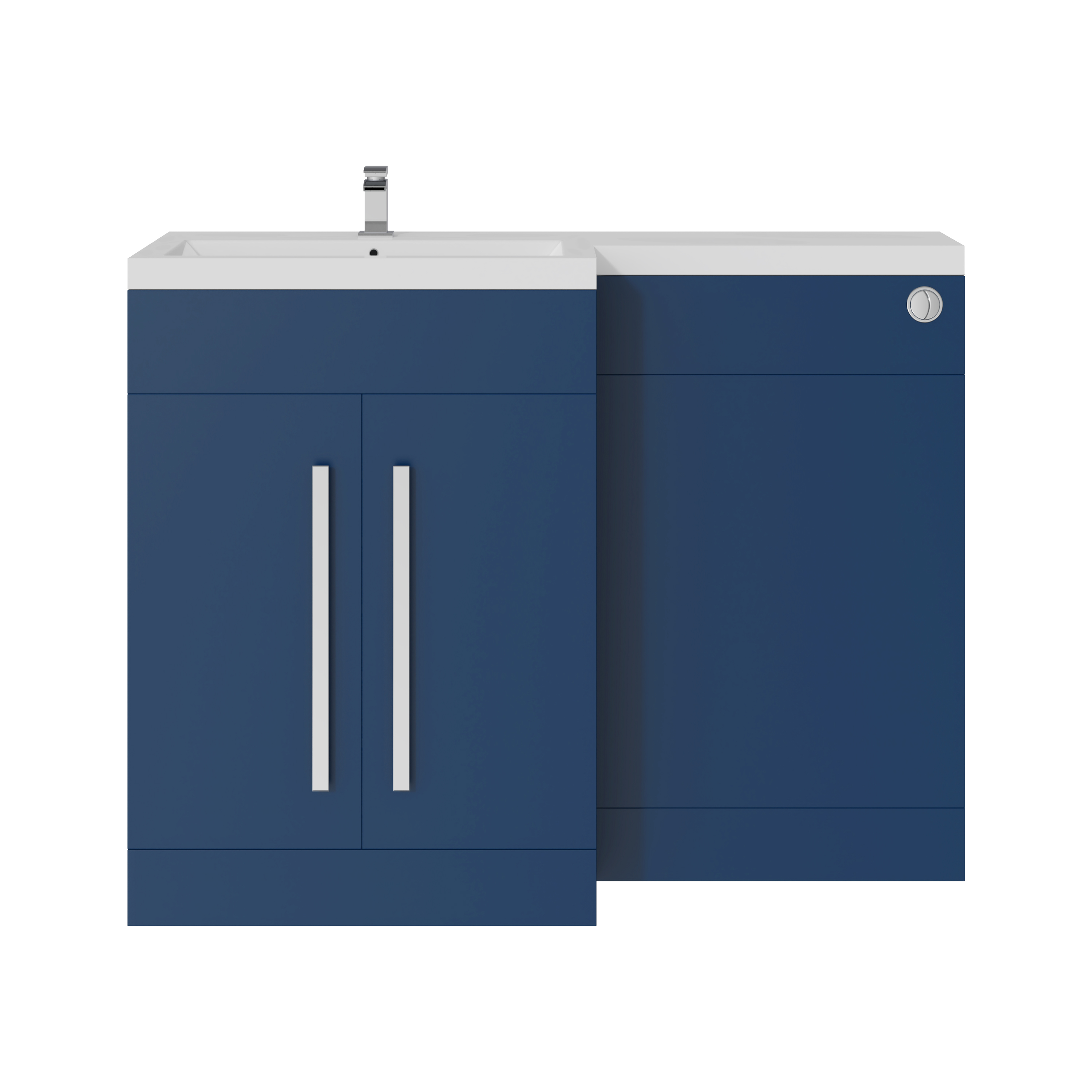 Bathroom Matt Navy Blue Furniture Suite Basin BTW Toilet LH RH Vanity