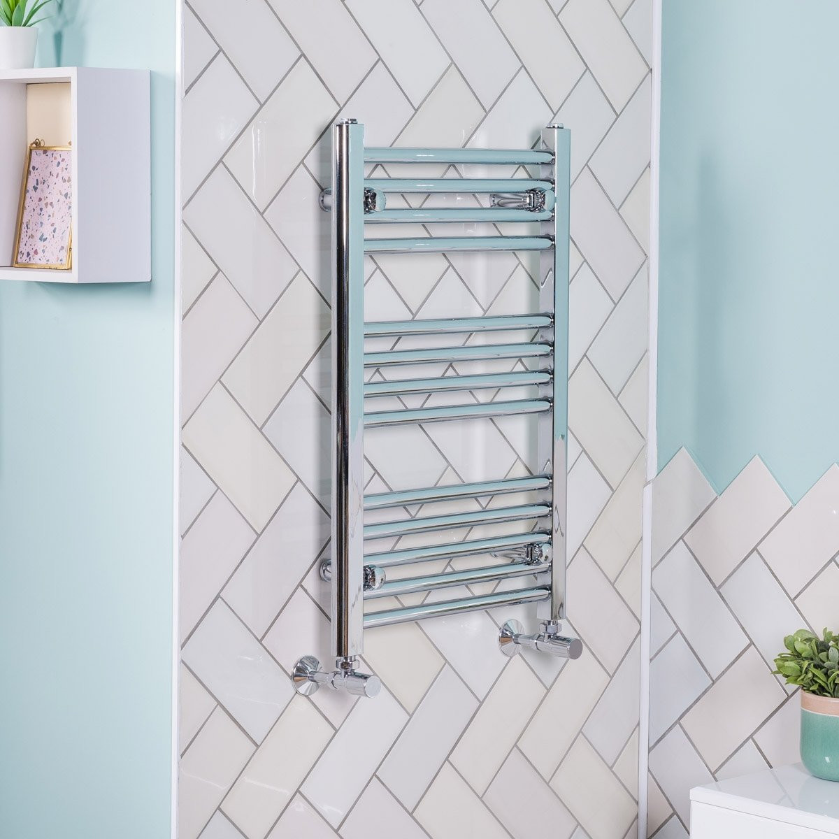Bathroom Straight Heated Towel Rail Radiator Ladder Warmer Chrome All sizes